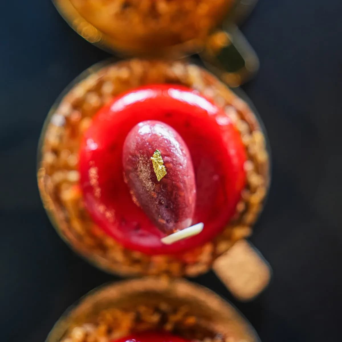 Close-up of a red tartlet