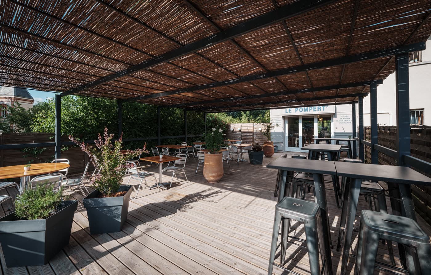 Terrasse couverte du Pompert'